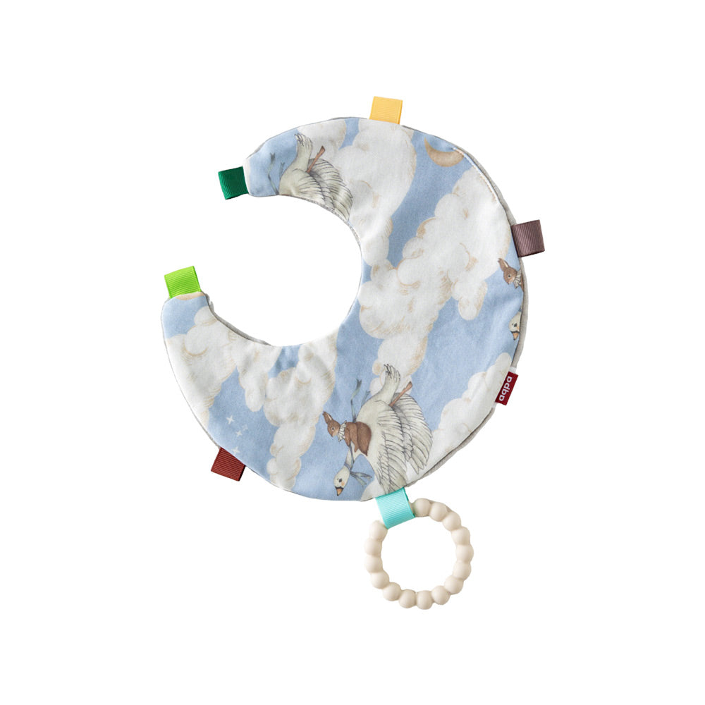 Star-Shaped Sensory Baby Lovey – 3D Minky Dots + Teething Ring | Soothing Blanket for 0–12M Babies