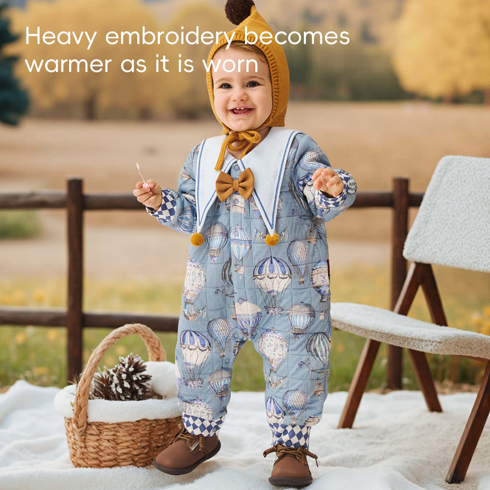 Sandwich-Layer Fabric | Anti-Pilling | Unbeatable Fluffiness | Baby Winter Jumpsuit