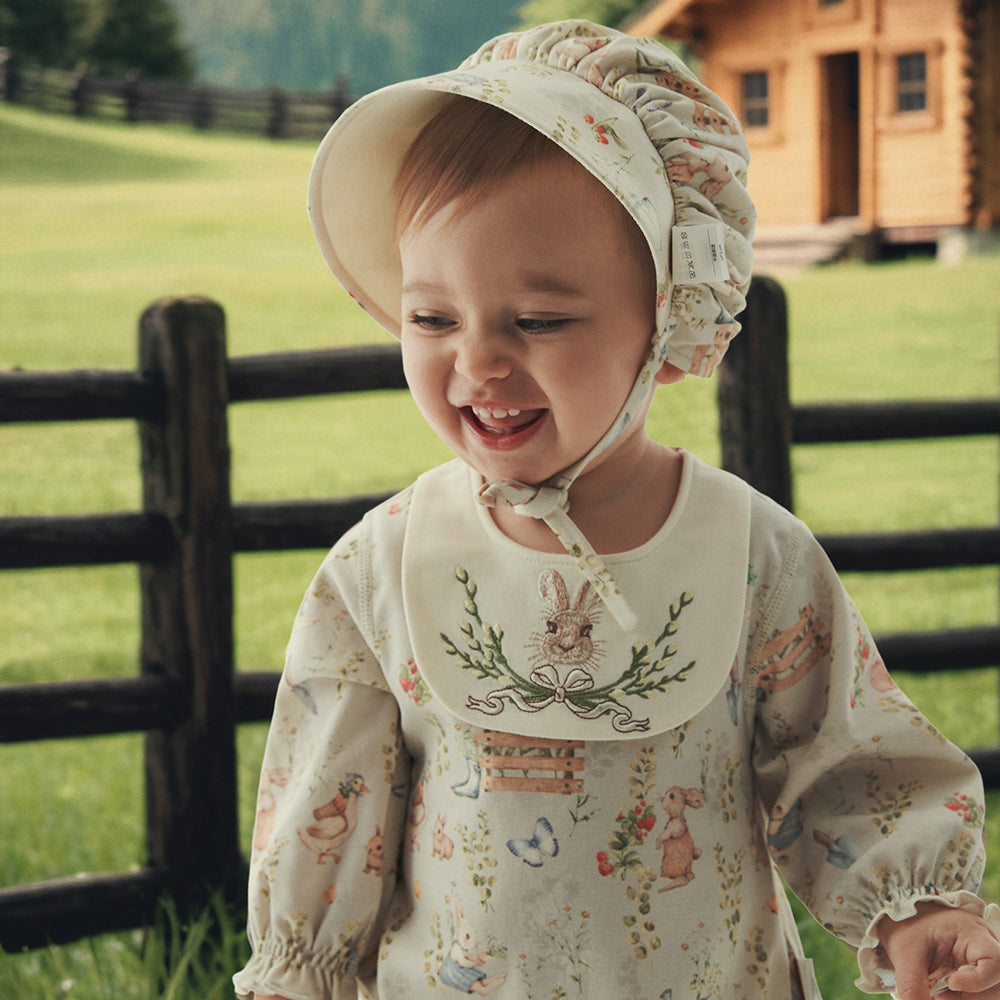 Baby Sun Hat with Fairy Tale Print – Soft & Breathable Protection