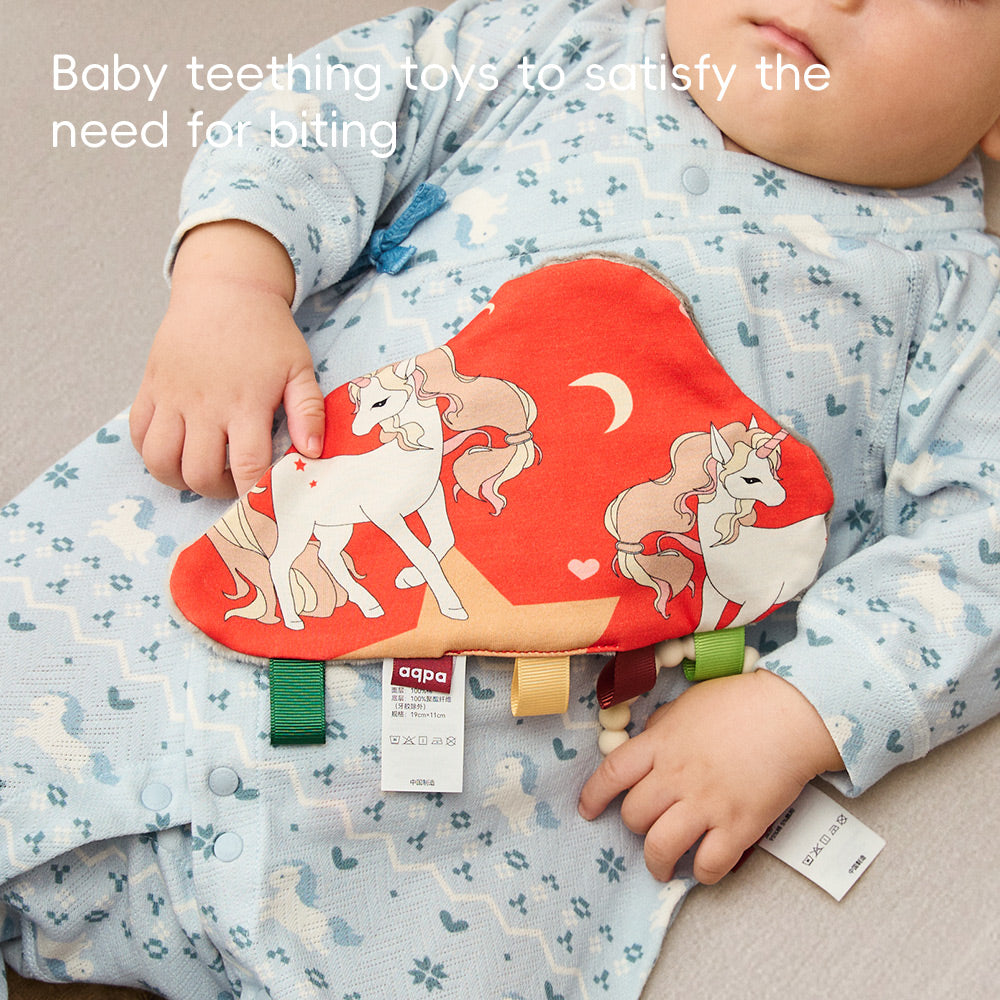 Star-Shaped Sensory Baby Lovey – 3D Minky Dots + Teething Ring | Soothing Blanket for 0–12M Babies