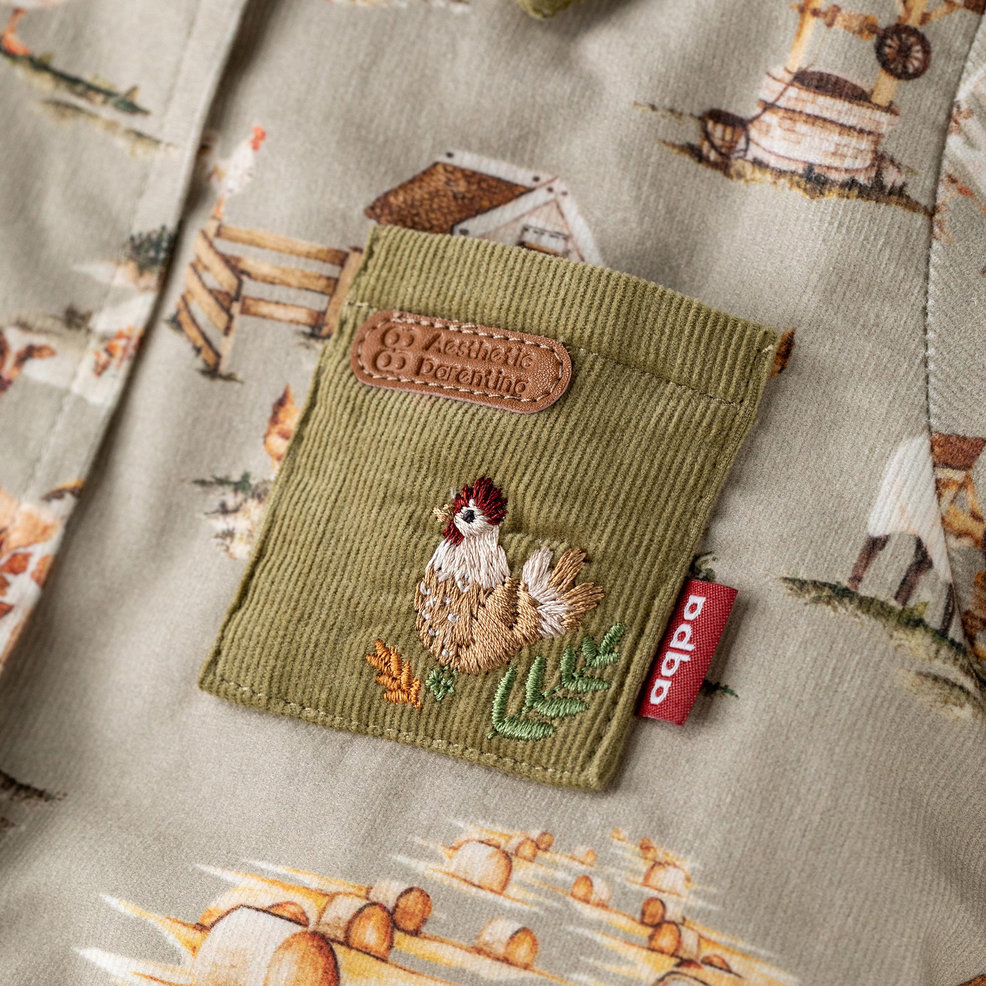 Soft Cotton Baby Jacket with Vintage Town Print | Cozy Lightweight Coat for Cool Weather (5°C–15°C)