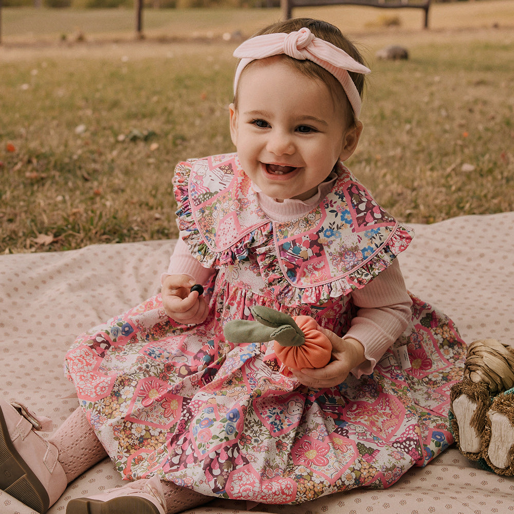2-Piece Baby Girl Outfit – Floral Dress & Matching Top