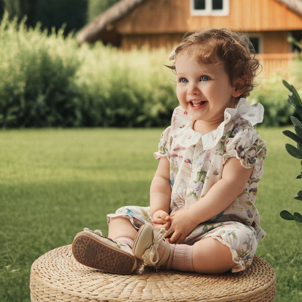 🌿 Fairy Garden Muslin Romper - Soft, Airy, Full of Whimsy 🌿