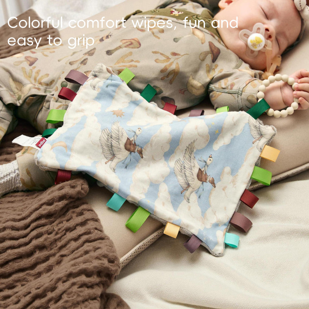 Baby Security Blanket with Soft Minky Dots | Taggie Comfort Lovey for Easy Gripping