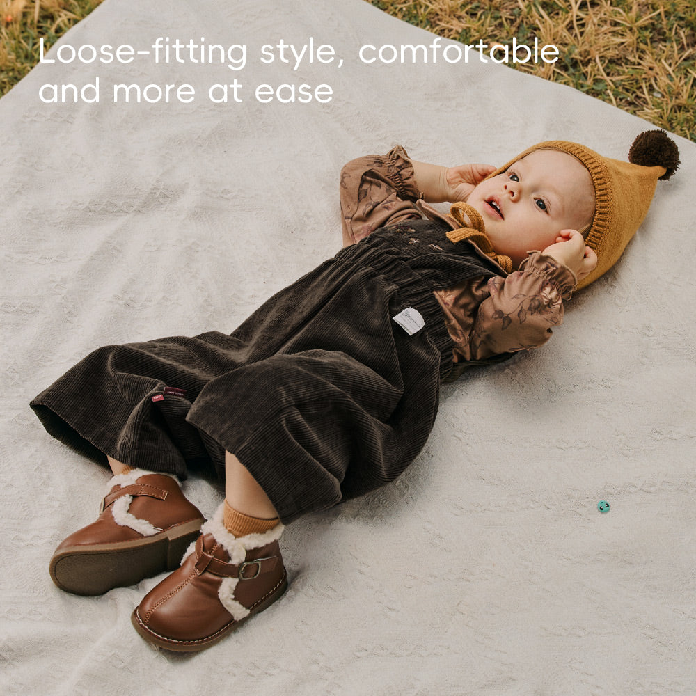 Corduroy Baby Overalls – Soft Ribbed Texture, Gentle Elastic Waist & Relaxed Fit | Perfect for Autumn Adventures (23°C–28°C)