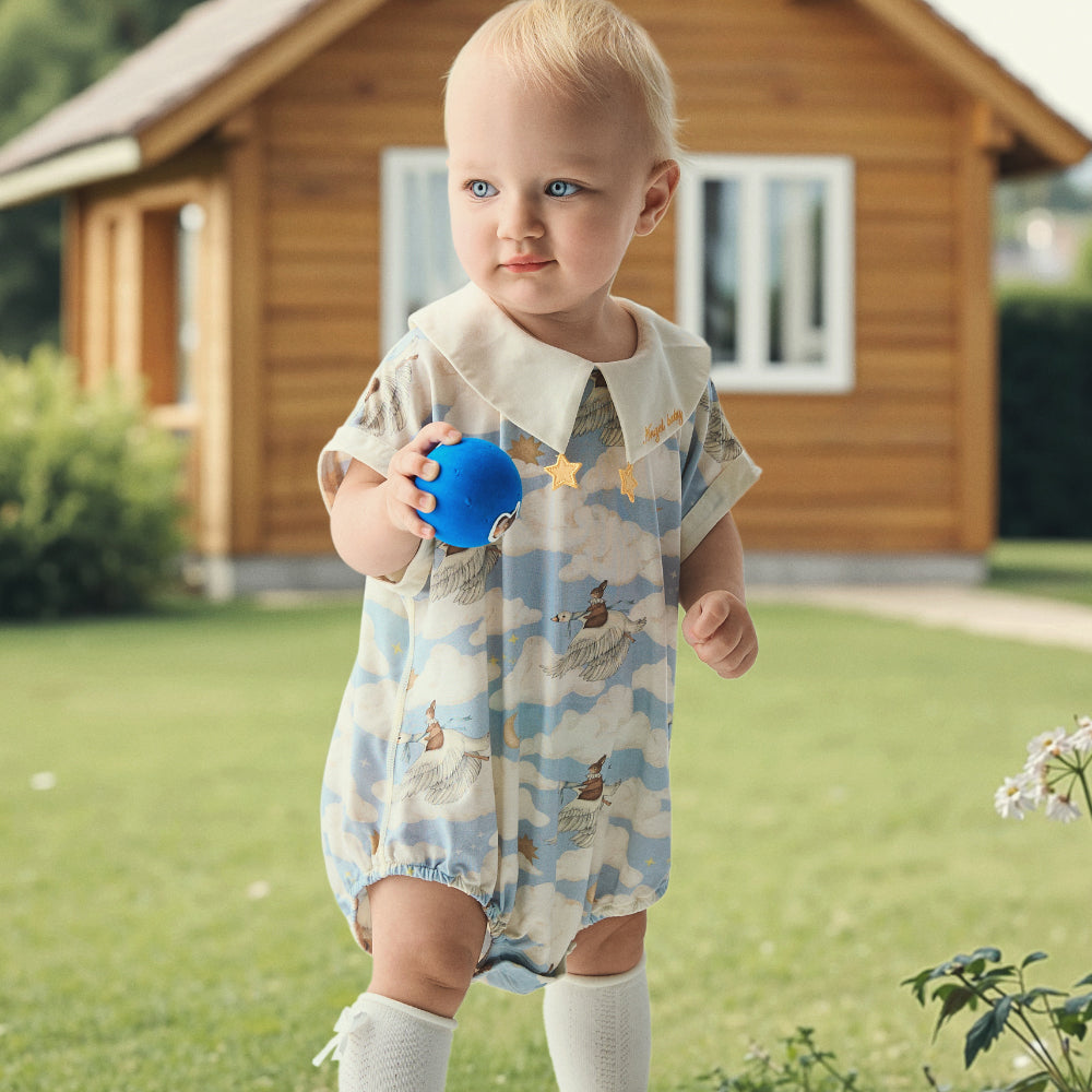 🌸 Soft Woodland Baby Romper | Lenzing™ Modal Comfort