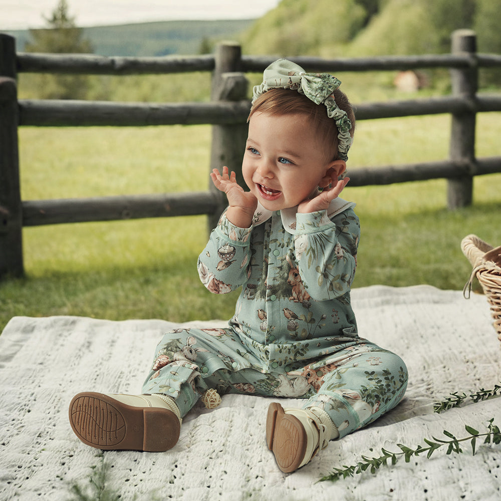 Woodland Friends Baby Romper | Soft cotton One-Piece