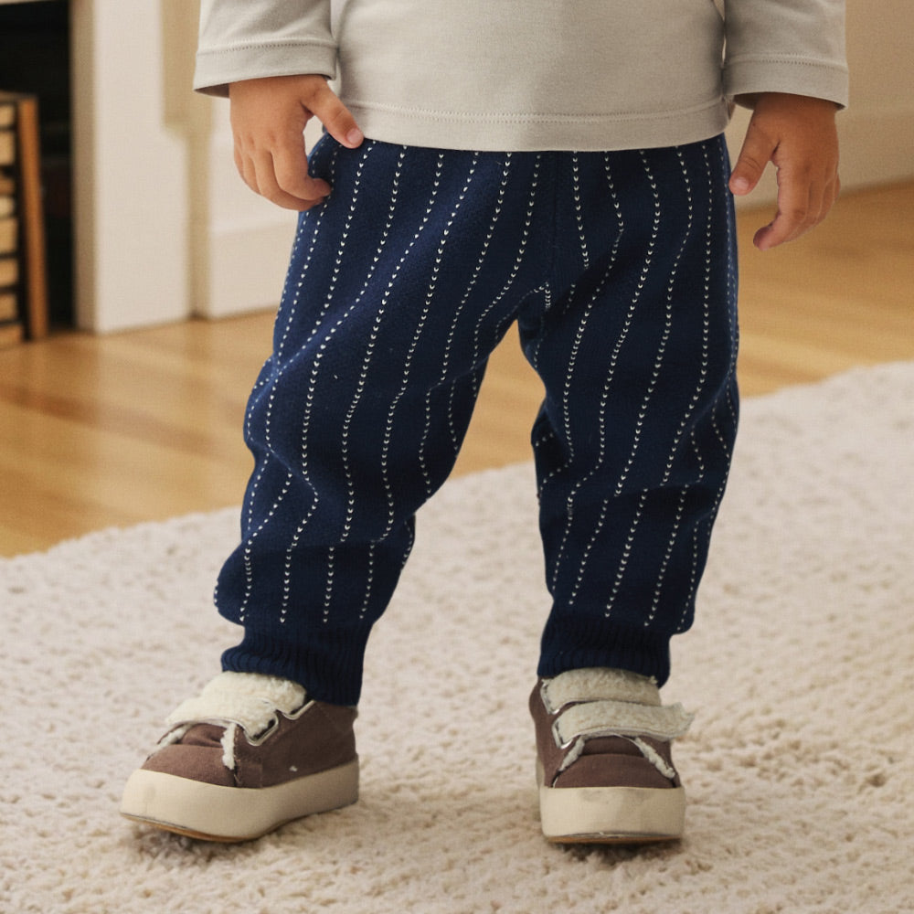 Baby Merino Wool Knit Pants – Moisture-Balancing “Active Fiber” Warmth | Soft & Breathable for Fall and Winter