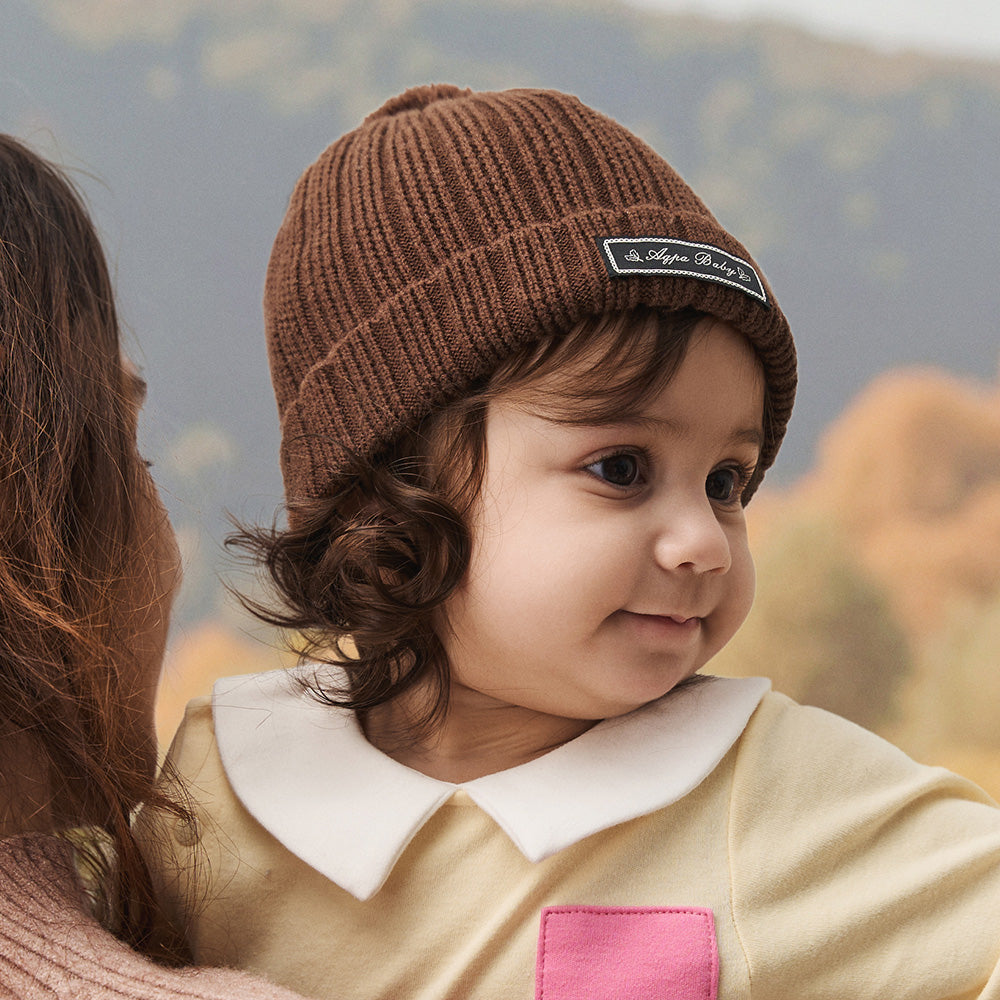 Cotton-Wool Knit Baby Beanie | Soft Lightweight Hat for Cozy Everyday Warmth