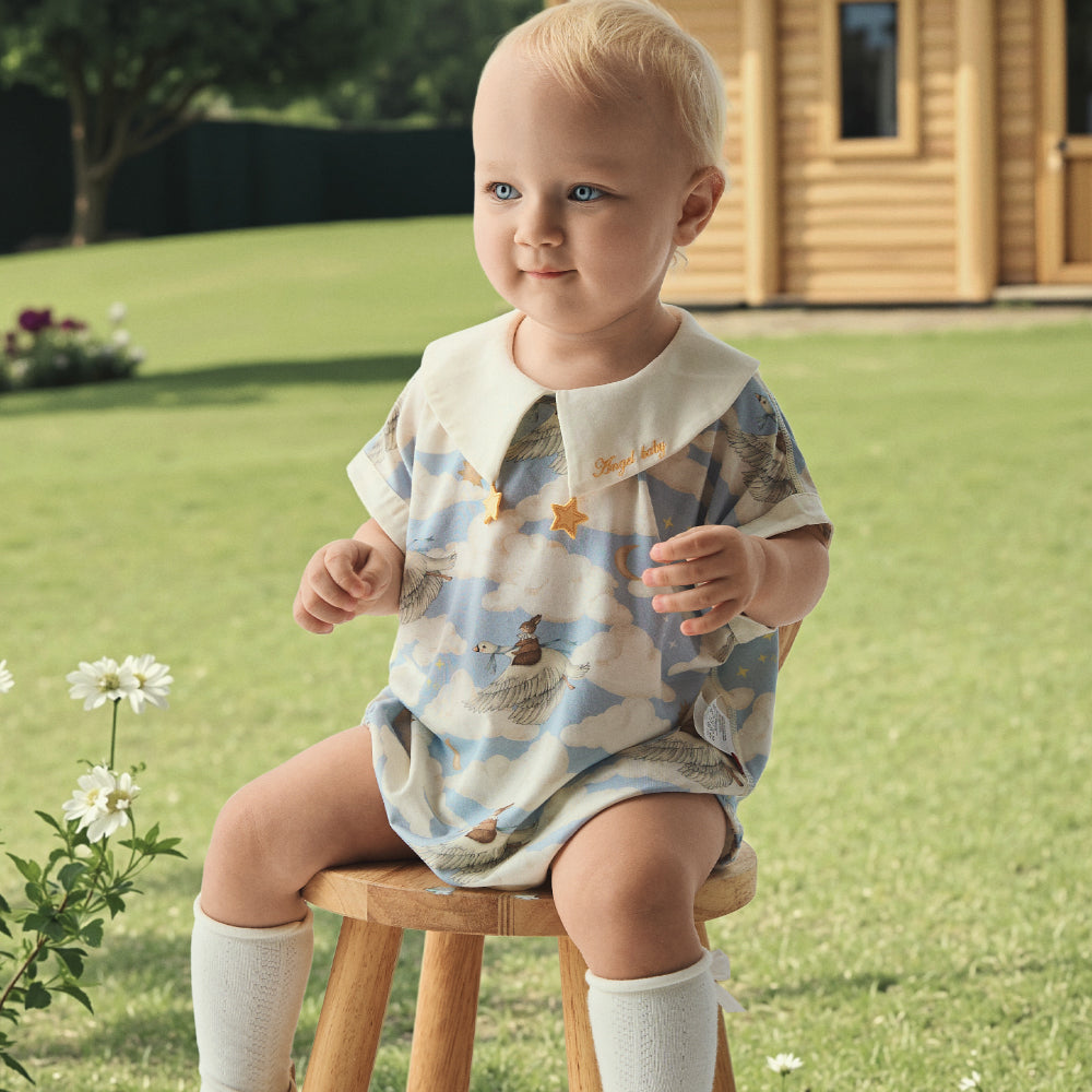 🌸 Soft Woodland Baby Romper | Lenzing™ Modal Comfort