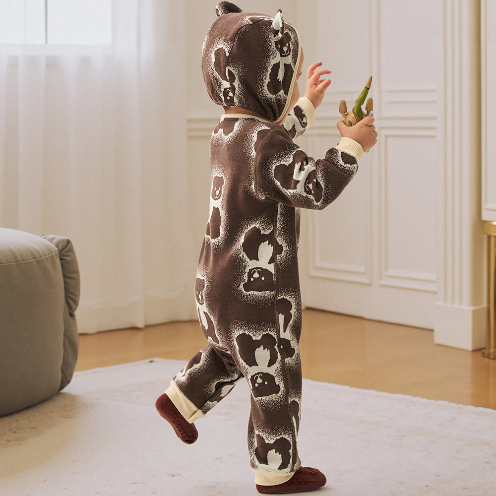 Cozy Cotton Fleece + Teddy Towel Embroidery + Baby Outfit Set