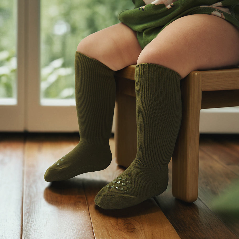 Seamless Baby Socks + Anti-Slip Sole + Toddler Knee-High Design