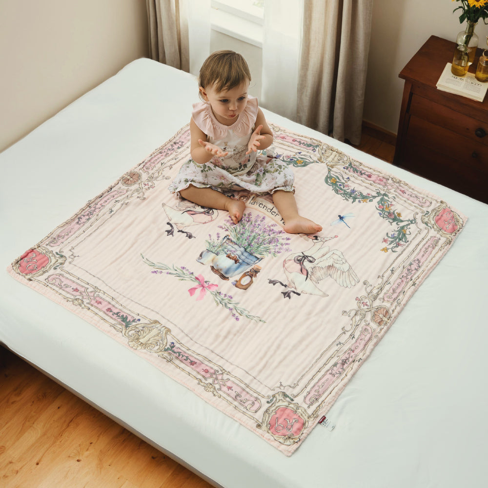 🕊️ Lavender Dreams Muslin Towel – Lightweight, Breathable, Beautiful 🕊️