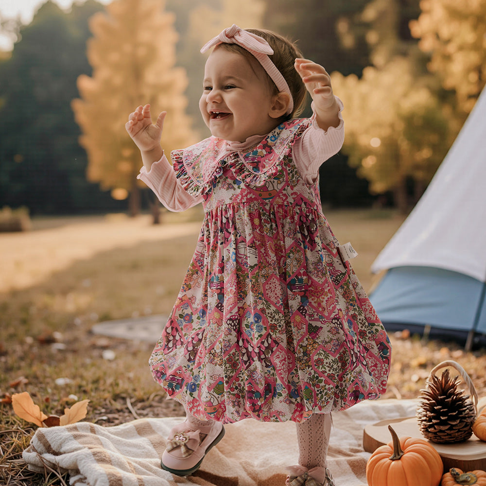 2-Piece Baby Girl Outfit – Floral Dress & Matching Top