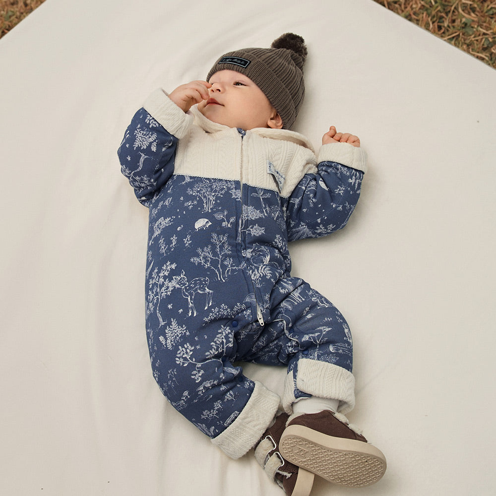 Sandwich Layer Fabric + Windproof Design + Baby Winter Romper