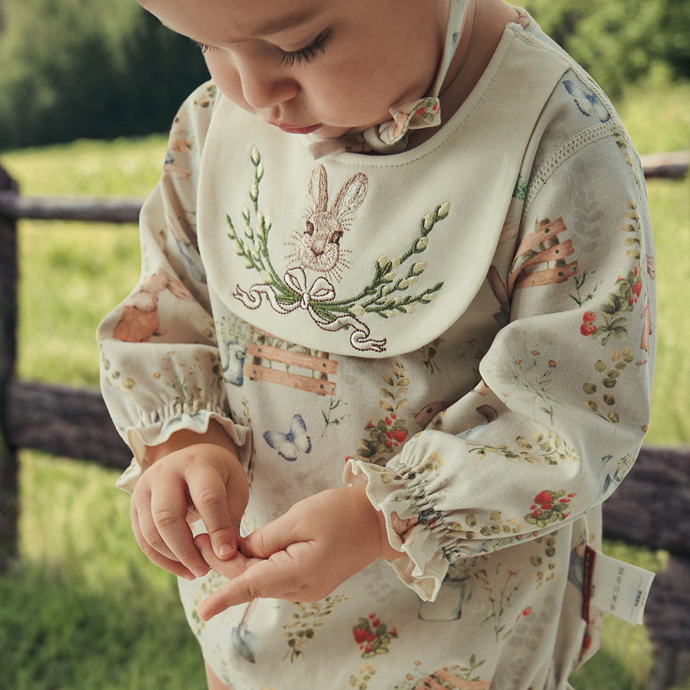 Whimsical Bunny Garden Baby Romper