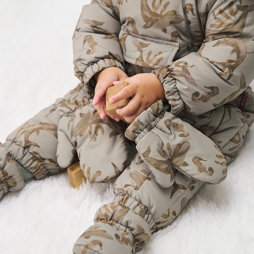 Premium Goose Down Baby Snowsuit | Waterproof Winter Romper with Faux Fur Hood (-10°C~10°C)