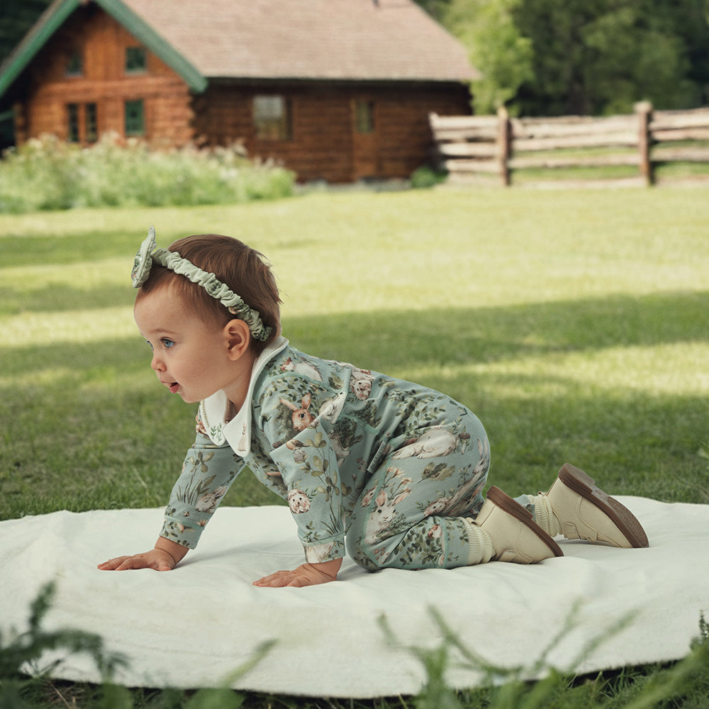 Woodland Friends Baby Romper | Soft cotton One-Piece