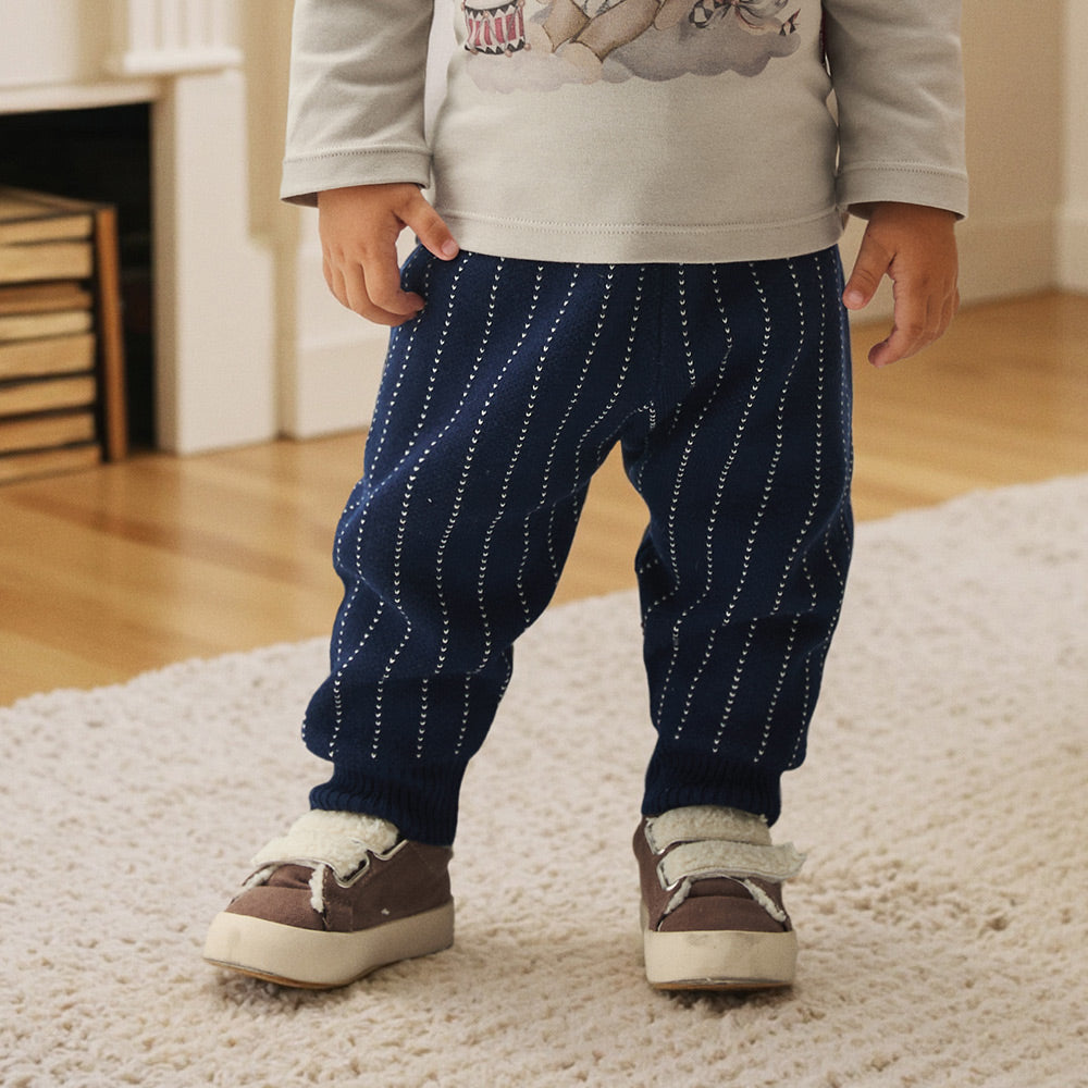 Baby Merino Wool Knit Pants – Moisture-Balancing “Active Fiber” Warmth | Soft & Breathable for Fall and Winter