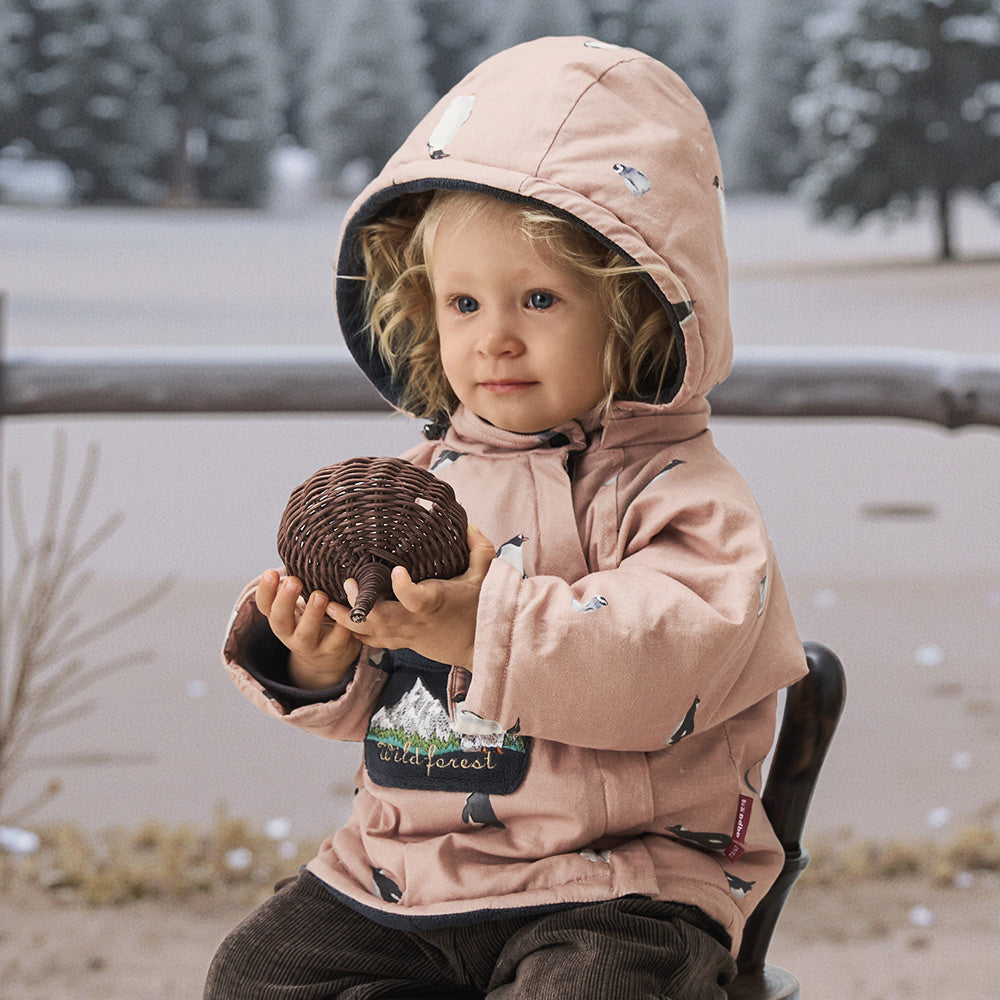 Outdoor Camping-Inspired Baby Thermo Jacket — Soft Fleece-Lined Warmth for 0°C–15°C | Includes Comfort Plush Toy