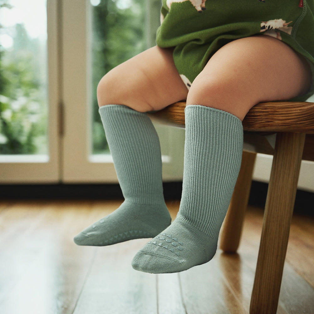 Seamless Baby Socks + Anti-Slip Sole + Toddler Knee-High Design
