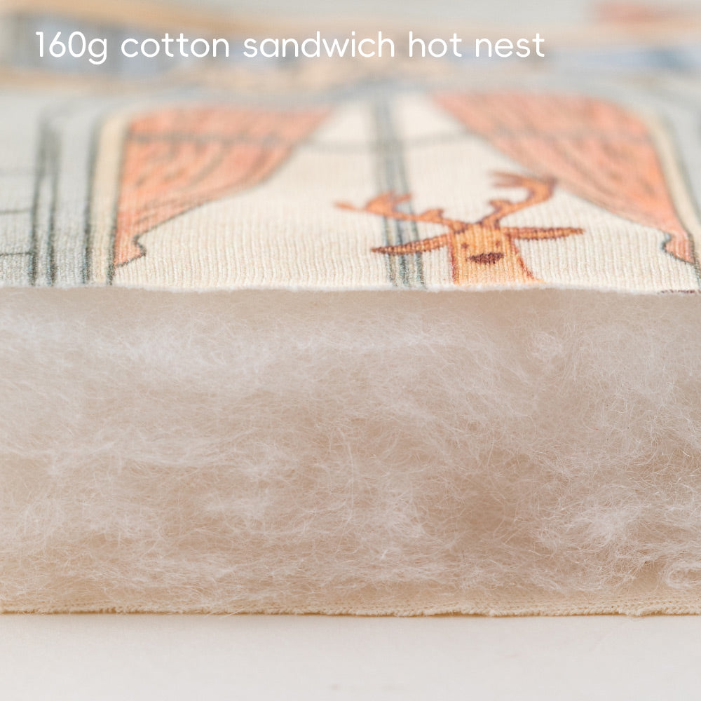 Padded Cotton Fabric + Lion Hood Design + Interactive Baby Snowsuit