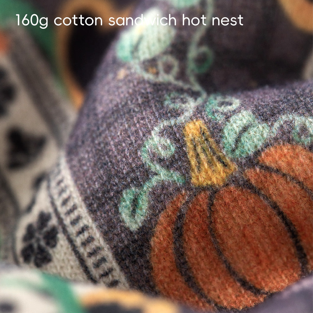 Cozy Cotton Baby Romper with Magical Cat Print | Soft Winter One-Piece for 0°C–15°C