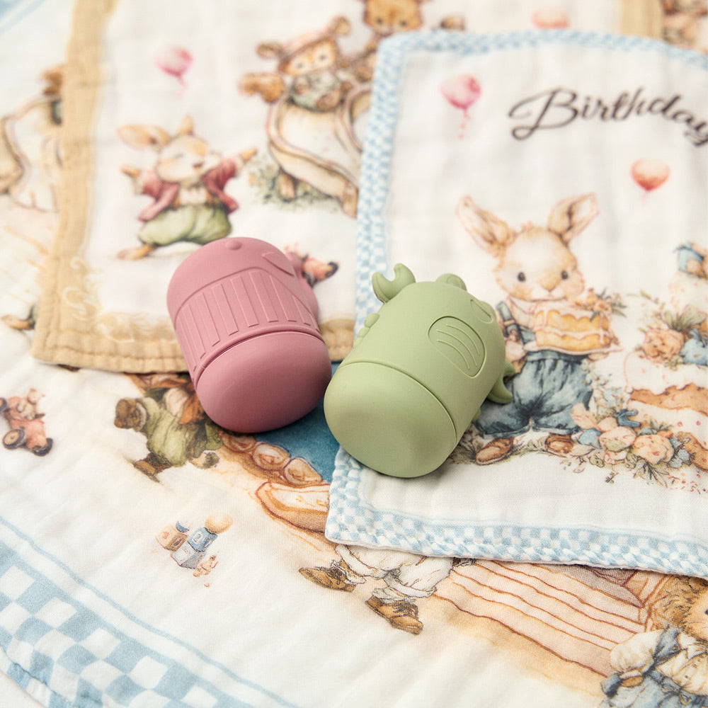 Baby Bath Gift Set (7-Piece) | Soft Cotton Towel & Bath Toy Bundle for Newborns & Toddlers