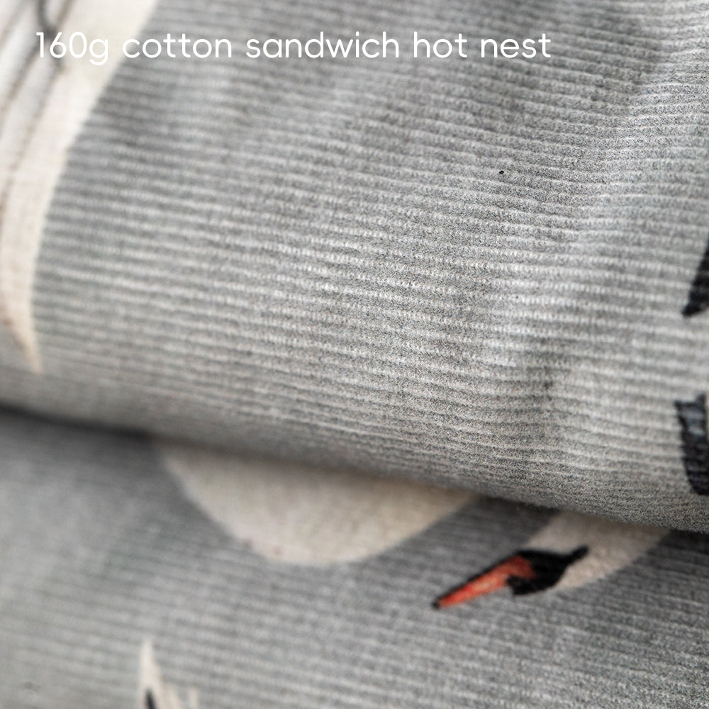 Soft Cotton Baby Jacket with Swan Embroidery | Cozy Hooded Coat for Cool Weather (5°C–15°C)