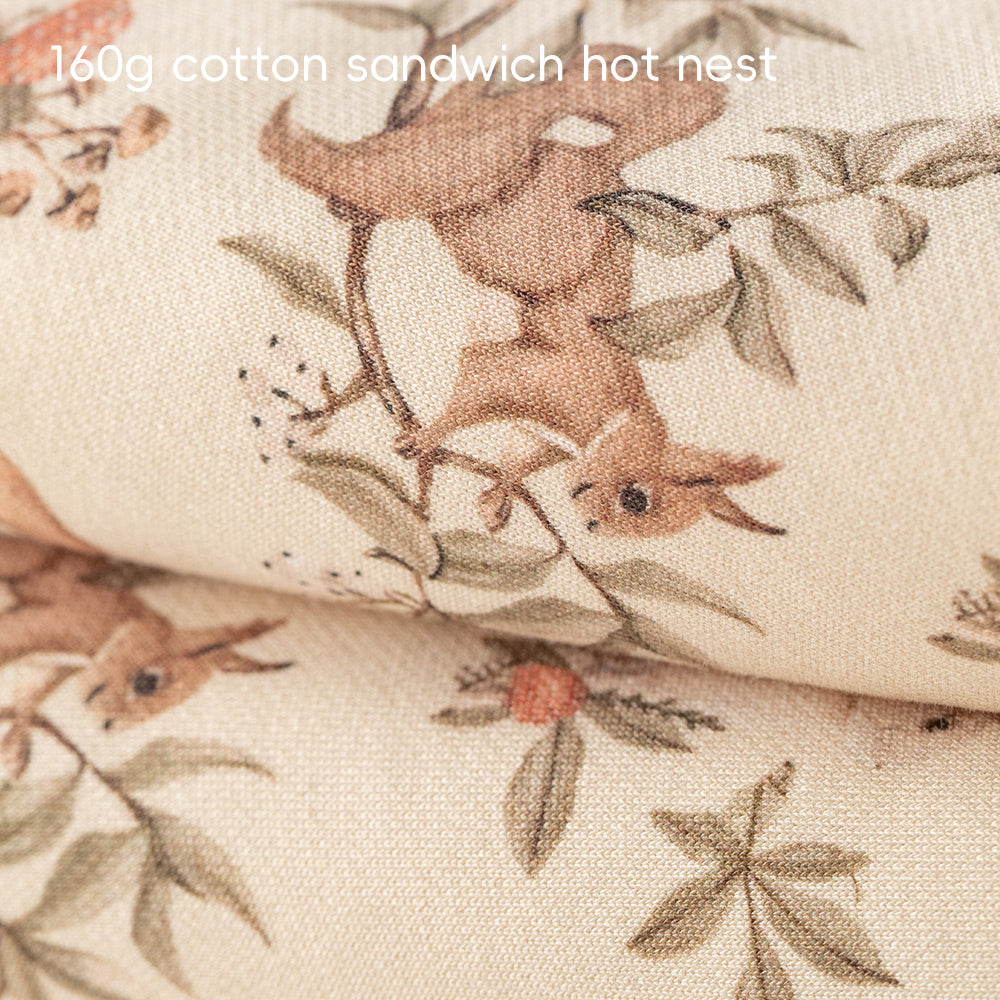 Soft Cotton Baby Romper with Vintage Floral Print | Lightweight Padded One-Piece (5°C–15°C)