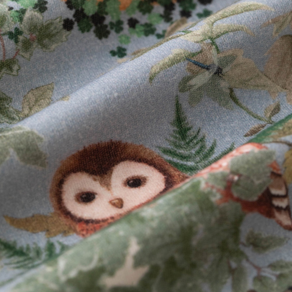 Whimsical Forest Baby Top with Peter Pan Collar