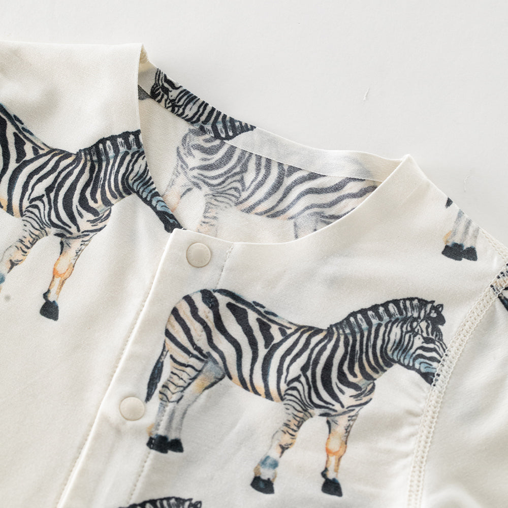 Romper in zebra-themed
