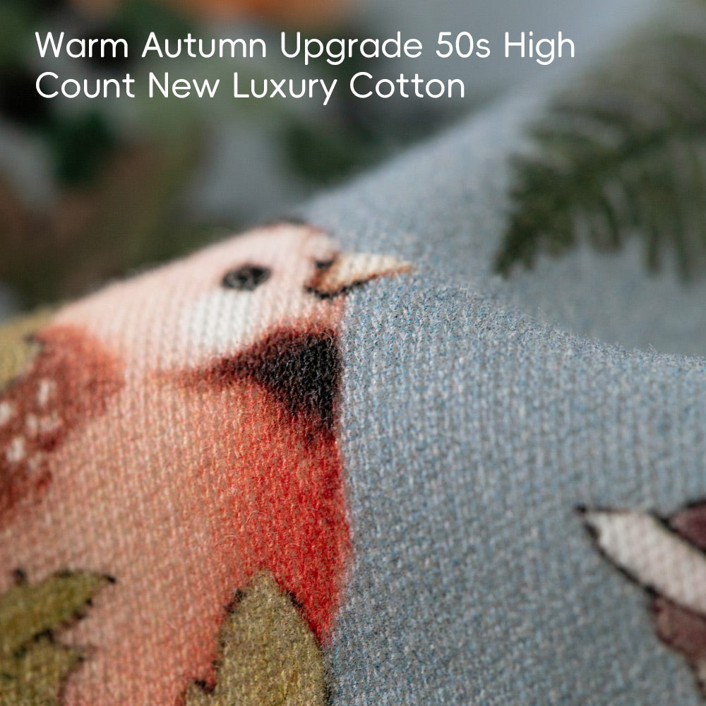 100% Long-Staple Cotton Baby Romper – Woodland Animal Print with YKK Zipper