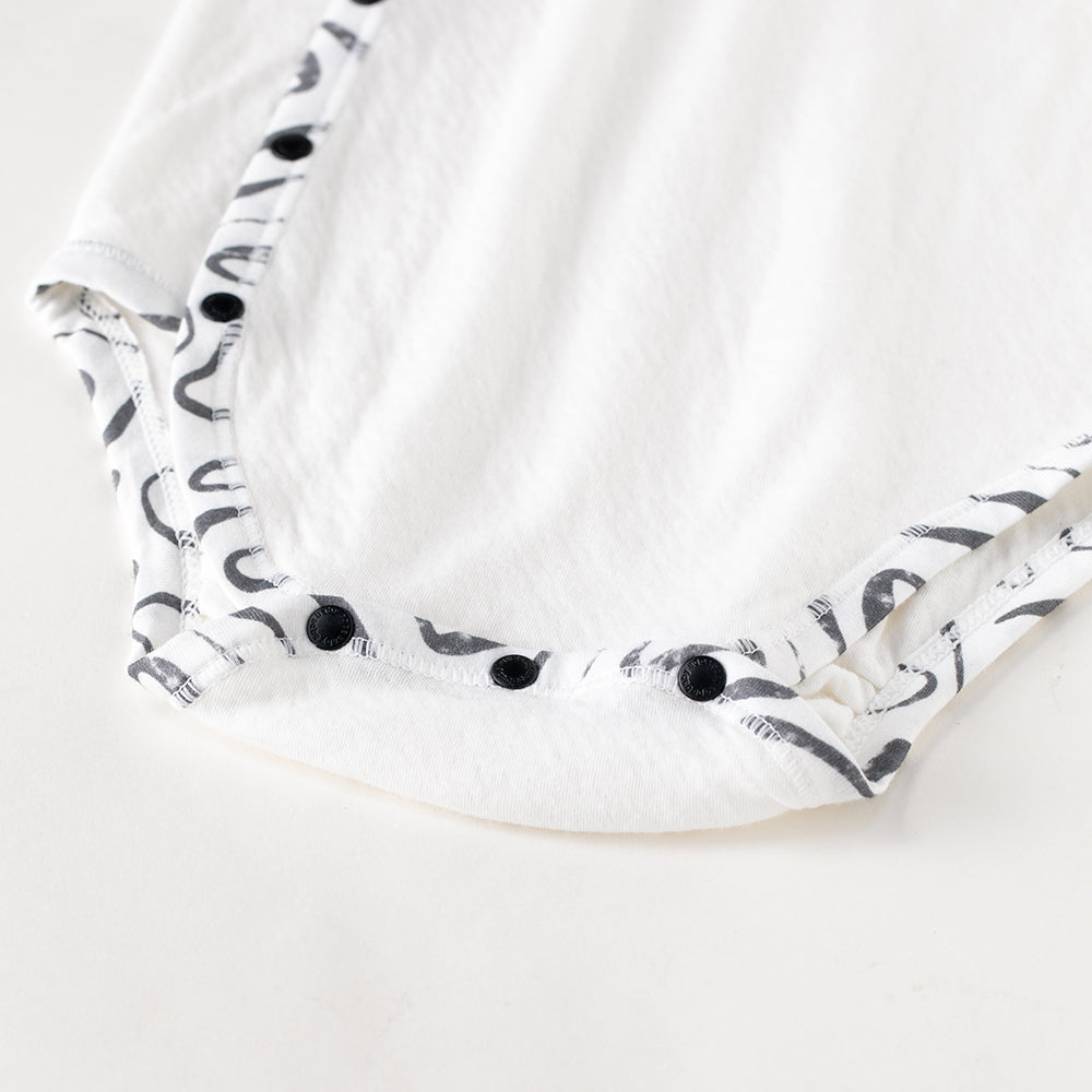 🤍 Baby Kimono Long Sleeve Bodysuit – Soft Island Cotton for Newborns