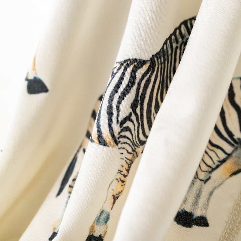 Romper in zebra-themed