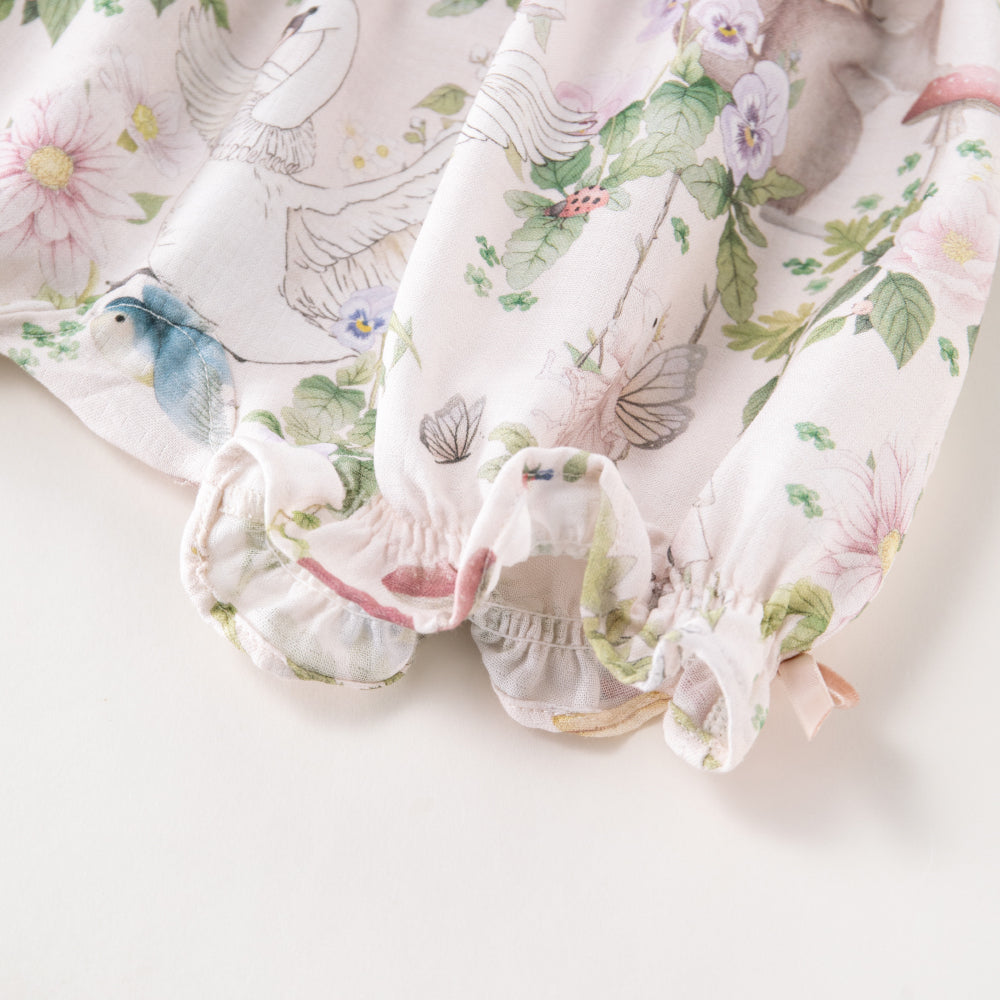 Baby Girl Bonnet – Floral Sun Hat with Ruffle Trim | 6–24M 🌼👒