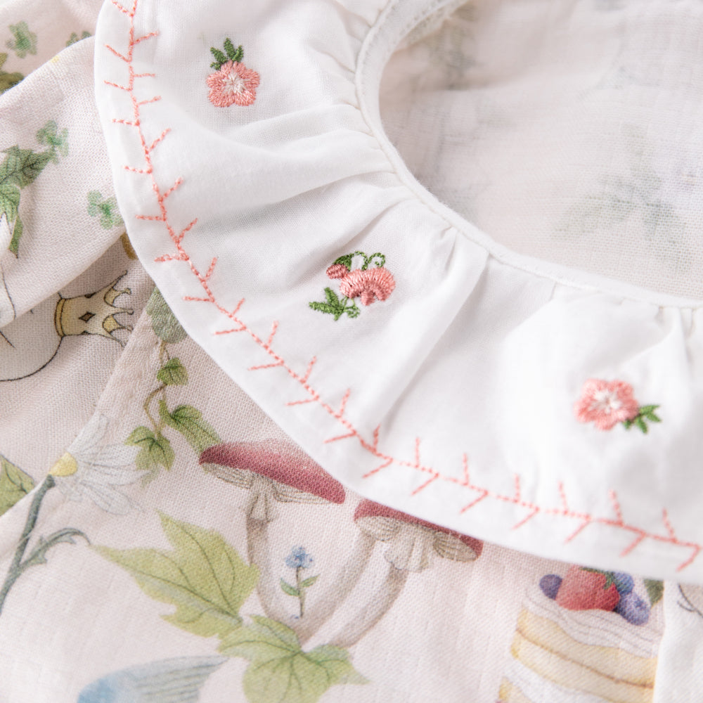 🌿 Fairy Garden Muslin Romper - Soft, Airy, Full of Whimsy 🌿