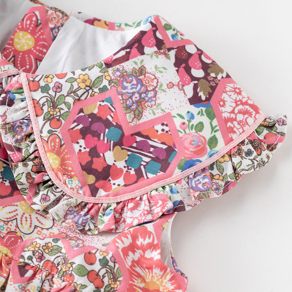 2-Piece Baby Girl Outfit – Floral Dress & Matching Top