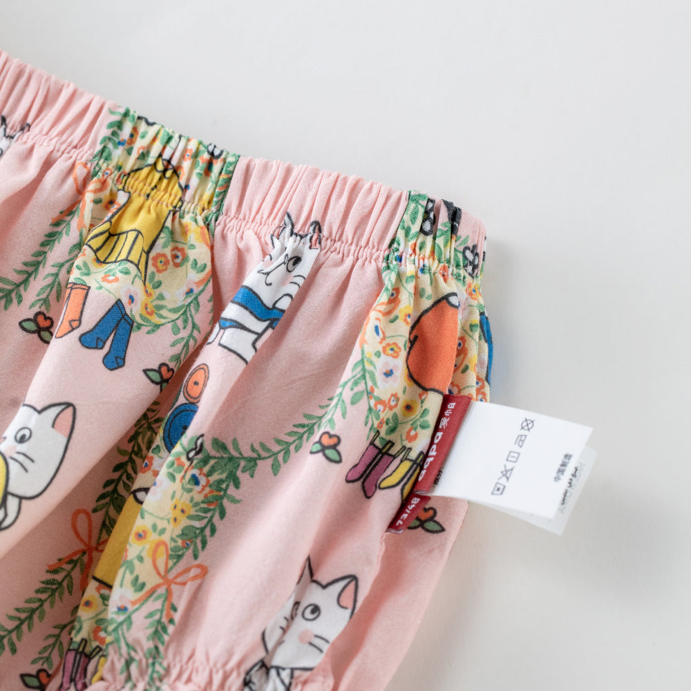 🐾 Kitty Playtime Baby Shorts – Soft Cotton with Ruffle Detail | Baby Girl Summer Bloomers 🌸