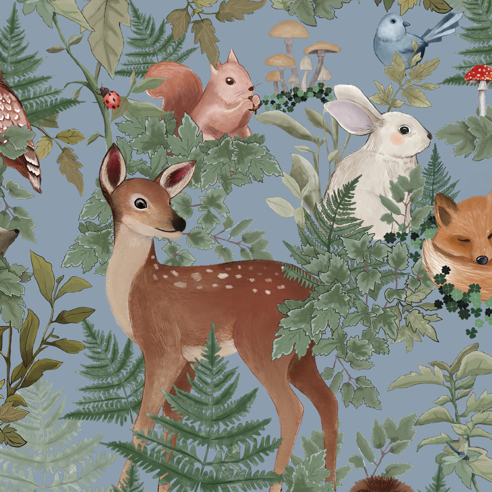 Baby Onesie – Woodland Animal Romper with Embroidery & Petal Collar