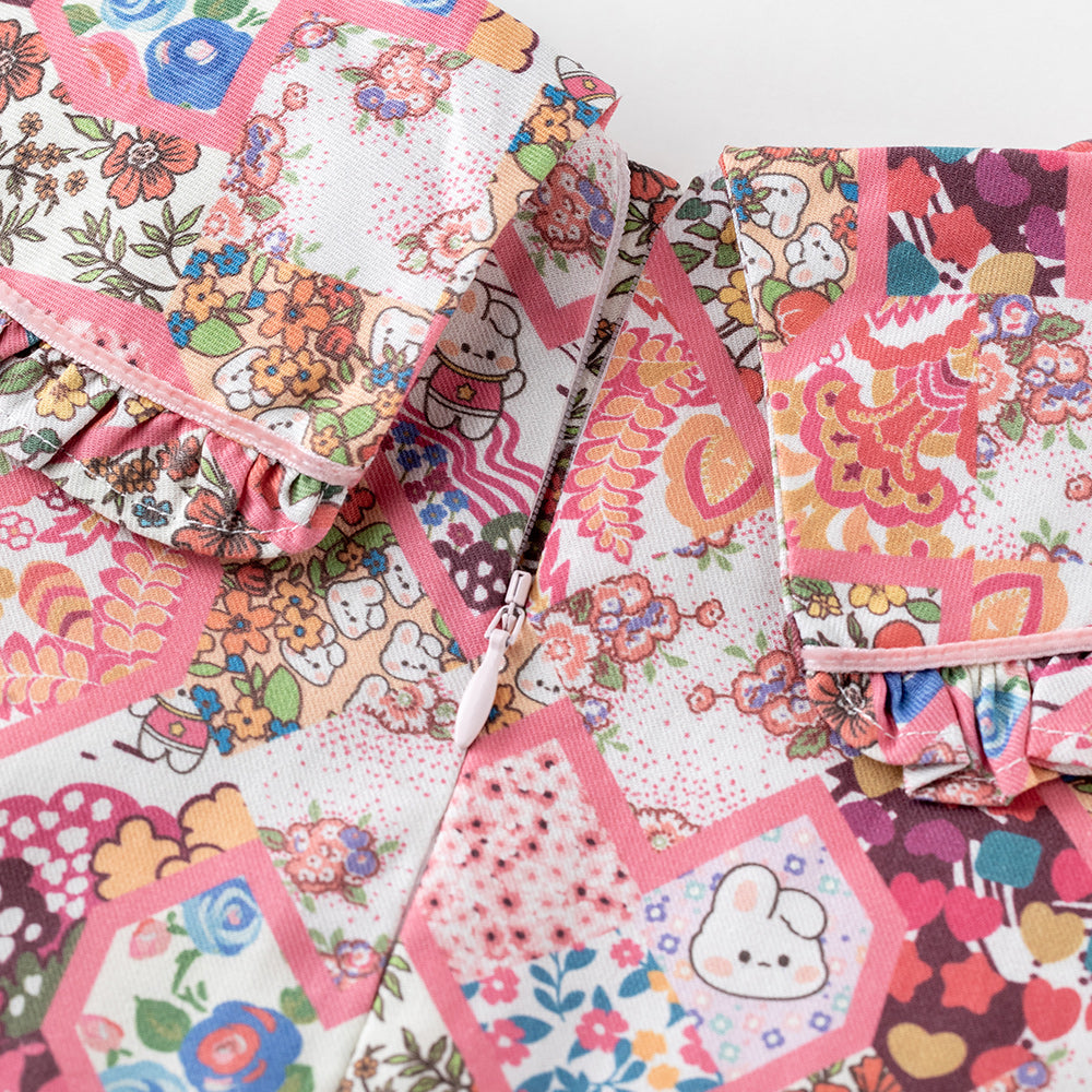 2-Piece Baby Girl Outfit – Floral Dress & Matching Top