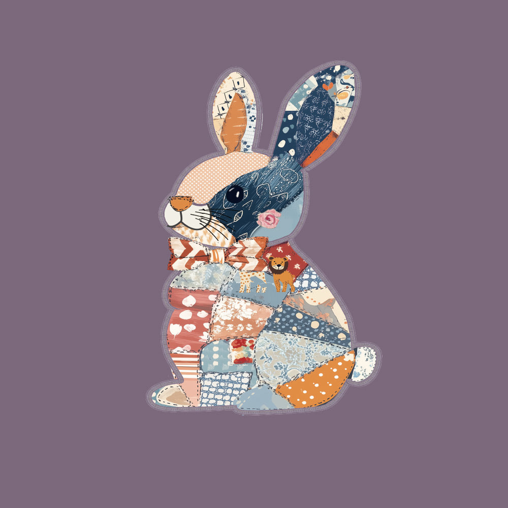 Fleece-Lined Bunny Patch | Thermal Warmth | YKK Two-Way Zipper | Purple Baby Romper