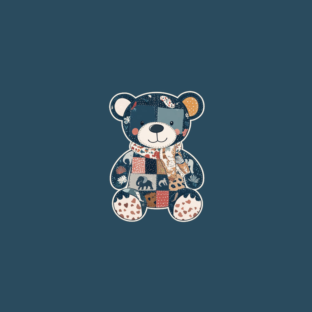 Anti-Pilling Fleece Texture + Patchwork Bear Design + Baby Hoodie Set