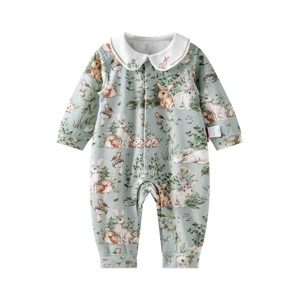 Woodland Friends Baby Romper | Soft cotton One-Piece