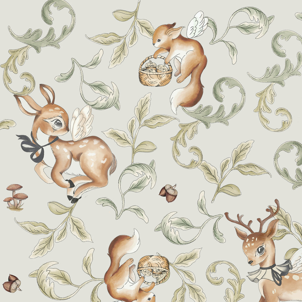 Lucky Deer Kimono Footed Onesie