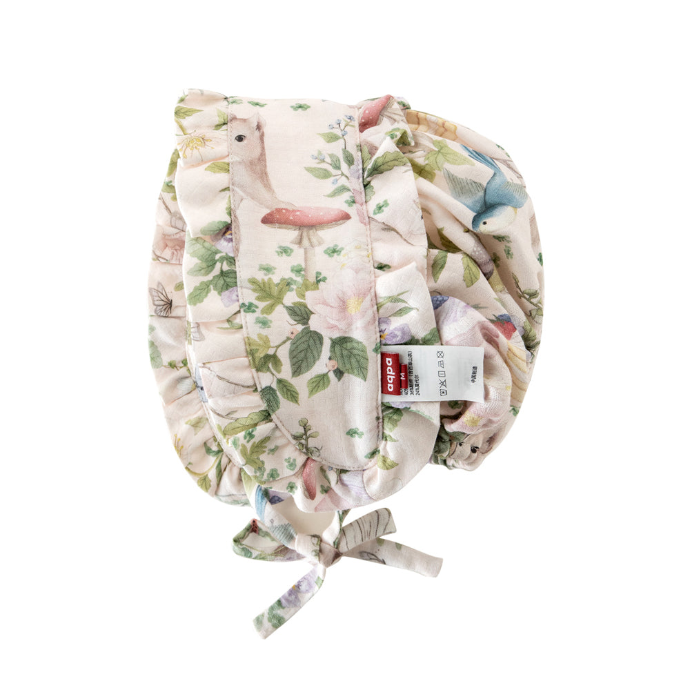 Baby Girl Bonnet – Floral Sun Hat with Ruffle Trim | 6–24M 🌼👒