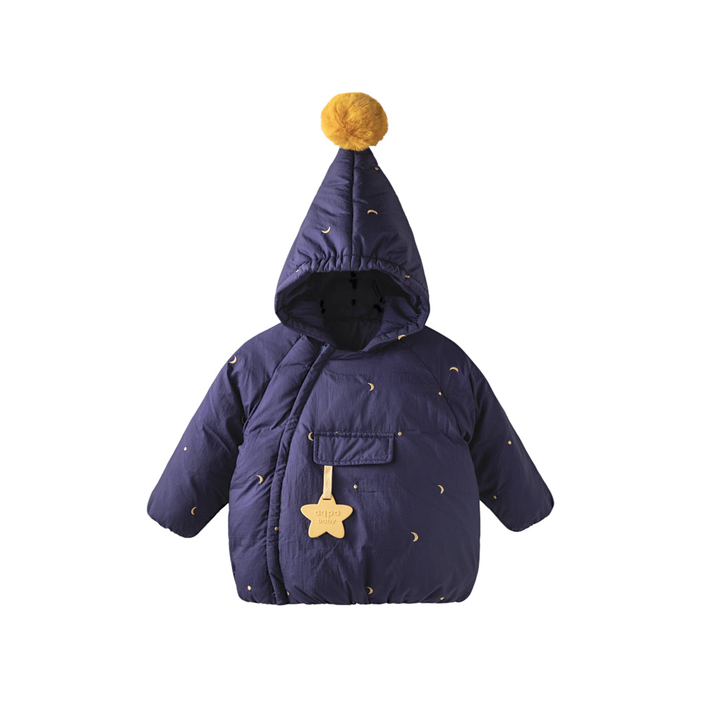 90% Down Baby Winter Jacket in Midnight Blue | Warm Waterproof Coat (-5°C to 10°C)