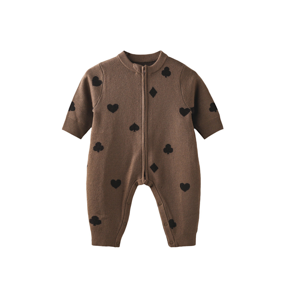 Baby Wool Knit Jumpsuit – Air+ Active Wool Fibers for Lightweight Warmth | Breathable, Cozy, and Perfect for 15°C–20°C Days