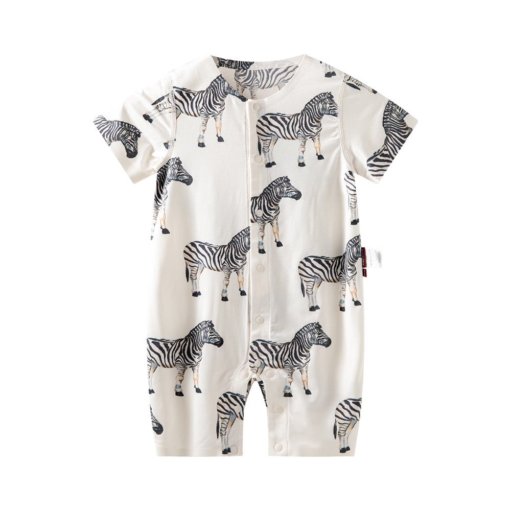 Romper in zebra-themed