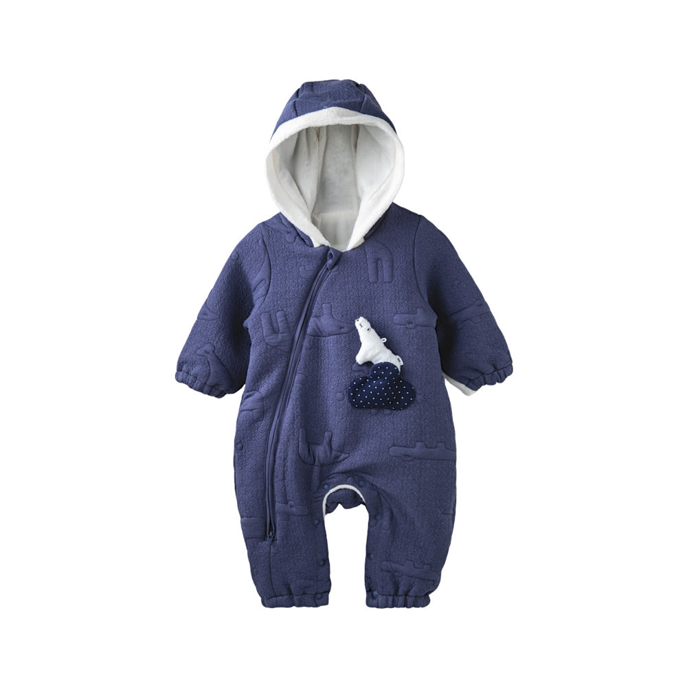 Embossed Animal Texture + Interactive Toy Pocket + Baby Romper